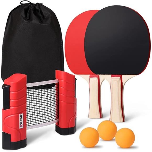 Anywhere Ping Pong Equipment to-Go Includes Retractable Net Post, 2 Ping Pong - Picture 1 of 6